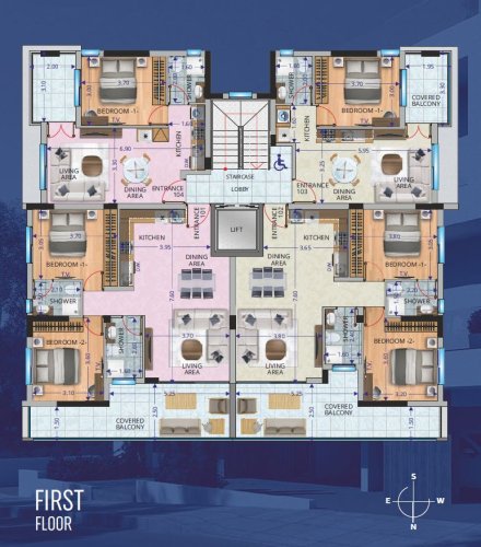 2-bedroom apartments for sale 95 m² in Oroklini, Larnaca, 7040