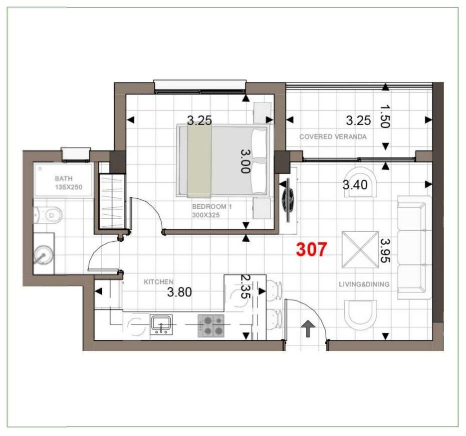 1 BR Apartment in Trachoni, Limassol photo 12